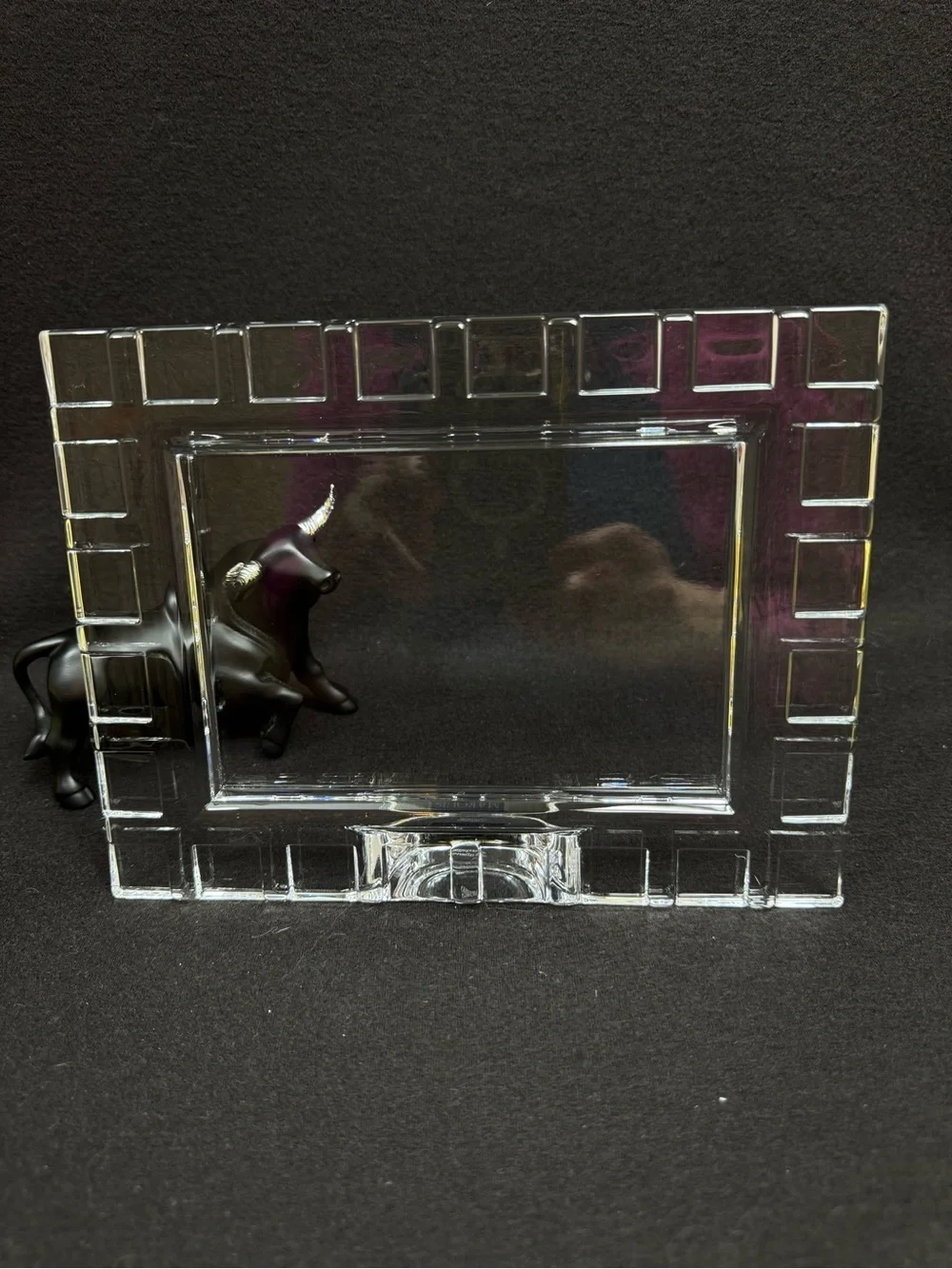 Waterford Crystal Clear Faceted Glass Picture Frame